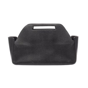 【중고】 LOEWE 손가방 블랙 레더 핸드백 여성용 Used A