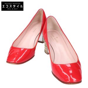 Kate Spade 漆皮粗跟高跟鞋， 5[二手]