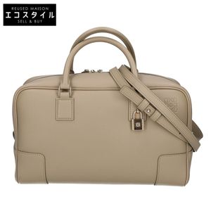 LOEWE 미품 A039N08X01 나파 카프 엠보스 아나그램 아마조나 28 2WAY 손가방 【중고】