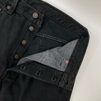 Levi's 90's USA-made, overdyed black 501 denim pants, size 29/34 [Used]