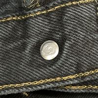 Levi's 90's USA-made, overdyed black 501 denim pants, size 29/34 [Used]