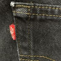 Levi's 90's USA-made, overdyed black 501 denim pants, size 29/34 [Used]