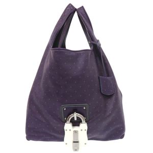 미사용급 LOEWE 카리에 GM 레더 퍼플 토트백 핸드백 1036【중고】LOEWE