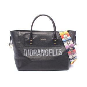 [Used] Dior Tote Bag DIORANGELES 2WAY Black Leather Dior Angeles 2-way Tote Women's Used A