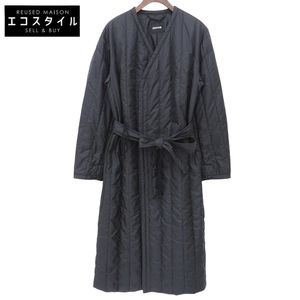 ズッカ 美品 中綿 ベルト付 キルティング コート レディース ブラック M ZU81FA017 M【中古】