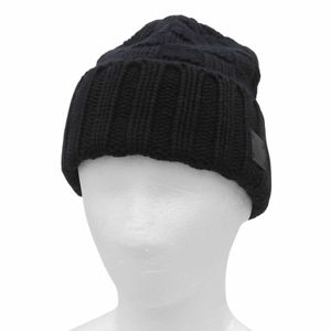 Mint condition ▲ LOUIS VUITTON Helsinki 100% Cashmere Knit Cap with Leather Patch, Black, Made in England, Authentic, Men's