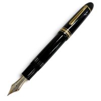 良品□MONTBLANC モンブラン マイスターシュテュック 149 ペン先14C Fニブ ホワイトスター キャップ式 万年筆 ブラック ゴールド ドイツ製 メンズ