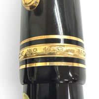 良品□MONTBLANC モンブラン マイスターシュテュック 149 ペン先14C Fニブ ホワイトスター キャップ式 万年筆 ブラック ゴールド ドイツ製 メンズ