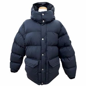 Excellent condition △ THE NORTH FACE ND92230 CAMP Sierra Short Down Jacket with Logo Embroidery and Hood, Dark Navy, Size M, Authentic, Women's