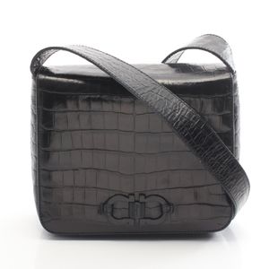 【중고】 Salvatore Ferragamo 숄더백 간치니 크로코 엠보싱 21 6195 가죽 숄더백 여성용 Used A
