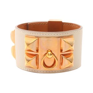 [Used] Hermes HERMES Bangle Collier de Chien Craie Craie GP (Gold Plated) Collier de Chien Bangle Women's Used A