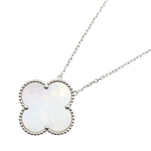 [Pre-owned] Van Cleef & Arpels Magic Alhambra Mother of Pearl Necklace, Neck Circumference 37.5/42cm, K18WG (White Gold)