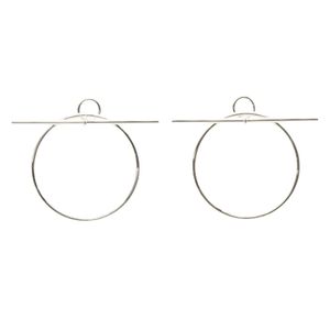 [Used] Hermes HERMES Earrings, Loop Earrings, Sterling Silver 925, Loop Earrings, Women's, Unused
