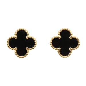[Pre-owned] Van Cleef & Arpels Sweet Alhambra Onyx Earrings VCARA44900 K18 (Yellow Gold) Sweet Alhambra Onyx Earrings