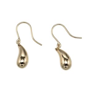 Tiffany & Co. Teardrop Earrings, 18K Yellow Gold, Approx. 6.55g, Women's [Pre-owned]