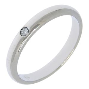 Cartier wedding ring, size 5, Pt950 platinum with diamonds, approximately 2.7g, women's. [Used]