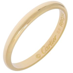 Cartier 1895 Classic Wedding Ring, Size 12.5, 18K Yellow Gold, Approx. 2.2g, Women's [Pre-owned]