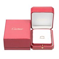 卡地亞 C Do 刻字戒指，7 號，18K 玫瑰金鑲鑽，約 ​​3.39 克，女士款 [二手]