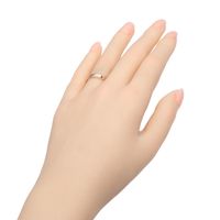 卡地亞 C Do 刻字戒指，7 號，18K 玫瑰金鑲鑽，約 ​​3.39 克，女士款 [二手]