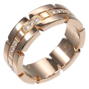 カルティエ CARTIER タンクフランセーズ 10号 リング・指輪 K18ピンクゴールド×ダイヤモンド 約8.26g Tank francais レディース【中古】
