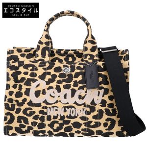Coach CP770 豹紋工裝手提包（豹紋印花工裝包）[二手]