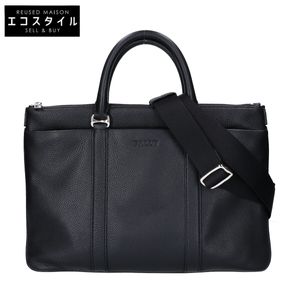 Bally embossed logo grain leather 2-way business bag/briefcase [Used]