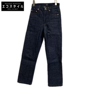 A.P.C. Navy 100% Cotton Skinny Denim Pants, Size 24 [Used]