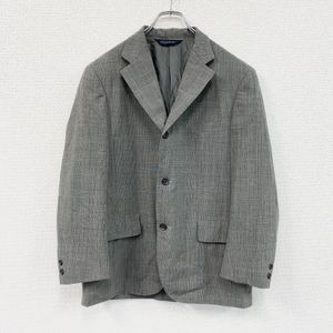 Brooks Brothers tailored jacket, 3-button, check pattern, gray, vintage.