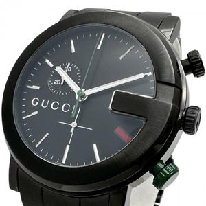 GUCCI G-Chronograph 101M/YA101331 手錶，不鏽鋼/黑色鍍層，石英機芯，黑色錶盤/黑色錶帶，男款 [二手]
