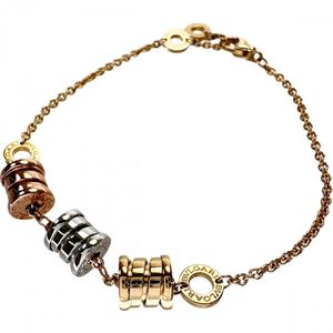 BVLGARI B-ZERO1 Element Three- Color Bracelet, 18K Gold (YG/WG/PG), 8.7g, 17.5cm, Women's [Pre-owned]