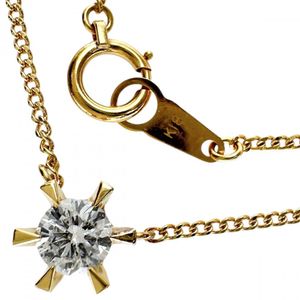Diamond (estimated I-I1-GOOD) 0.346ct Necklace, K18 Gold, 2.9g, 41cm, Women's [Used]