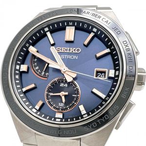 SEIKO Astron Nexter SBXY053/8B63-0BD0 Watch, Titanium, Solar Powered, Blue Dial/Silver Strap, Men's [Used]