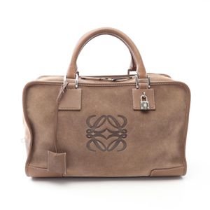 【중고】 LOEWE 아마조나 36 손가방 그레이지 스웨이드 레더 아마조나 36 여성용 Used A