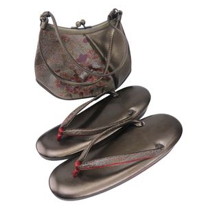 包包套裝，Zori涼鞋，純絲綢（不含金銀線），合成皮革 [二手]