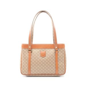 【二手】Celine CELINE手提包 Macadam 米色 PVC 塗層帆布 皮革塗層手提包 女士二手 B