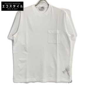 Hermes 19SS White H Embroidered Short-Sleeve T-Shirt Size L [Used]
