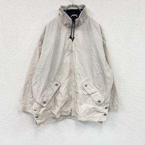 90s Eddie Bauer Full-Zip Nylon Jacket Blouson Vintage Beige Size M Used Clothing