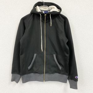 Champion full-zip sweatshirt hoodie/hoodie, raglan sleeves, black, size M, used.
