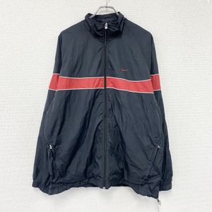 NIKE Full-Zip Nylon Jacket, Swoosh, Black, Size XL, Used