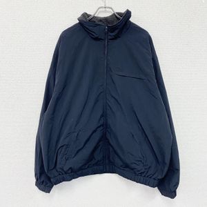 Croft & Barrow full-zip nylon jacket, fleece lining, padded, navy, size XL, used.
