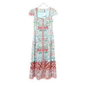 【二手】Alice + Olivia 女款印花短袖淺藍色棉質連身裙，未使用過。