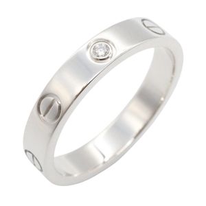 [Pre-owned] Cartier Mini Love Ring 1PD B4050554 K18WG (White Gold) Diamond Mini Love Ring 1PD Unisex Used A