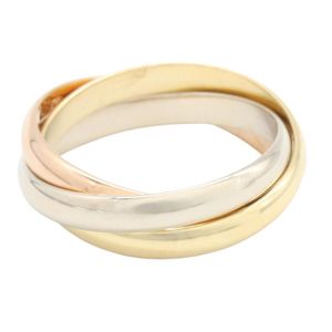 [Pre-owned] Cartier Trinity Ring, K18 (Yellow Gold) / K18WG (White Gold), Women's Trinity Ring, Used A