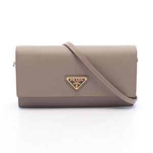 [중고] Prada PRADA 숄더백 SAFFIANO 트라이앵글 로고 1NF059 그레이지 사피아노 레더 미니 숄더백 여성용 Used A