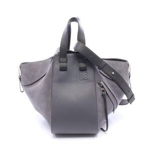 【중고】 LOEWE 핸드가방 HAMMOCK SMALL 2WAY 그레이 스웨이드 레더 여성용 Used A