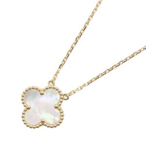 [Pre-owned] Van Cleef & Arpels Vintage Alhambra Mother-of-Pearl Necklace VCARA45900, Neck size 37/41.5cm, K18 (Yellow Gold)