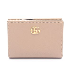 [Used] Gucci GUCCI Bi-fold Wallet Double G 790063 Beige Leather Double G Bi-fold Wallet Women's Used A