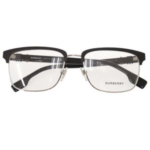 미사용급 Burberry 버버리 로고 플라스틱 메탈 블랙 안경 1675【중고】BURBERRY