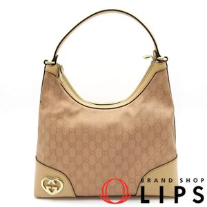 Gucci 구찌 러블리 원 숄더백 257070 GG 캔버스 여성용 숄더백
 핑크【중고】
