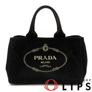 Prada 카나파 토트백 PM BN1877 캔버스 여성용 토트백
 블랙【중고】